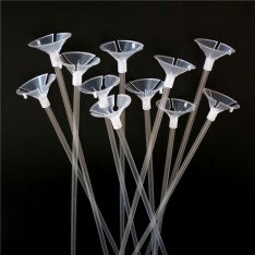 Transparent Rod & Support 40cm (for latex balloon) 10set