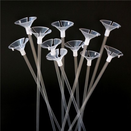 Transparent Rod & Support 40cm (for latex balloon) 10set