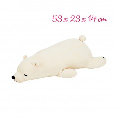 Premium nemu nemu Polar Bear Lucky Hug Pillow (W53xD23xH14 cm)