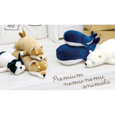 Premium nemu nemu Polar Bear Lucky Hug Pillow (W53xD23xH14 cm)