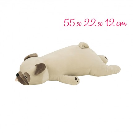 Premium nemu nemu Pug Hana Hug Pillow (W55xD22xH12 cm)