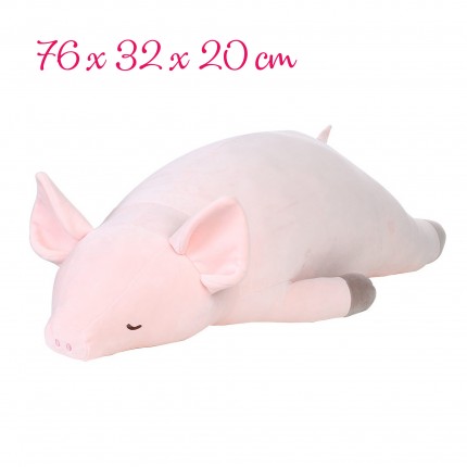 Premium nemu nemu pig Pinky Hug Pillow (76x32x20 cm)