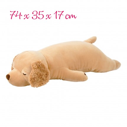 Premium nemu nemu Golden Retriever Hug Pillow  (74x35x17 cm)