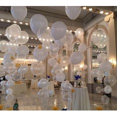 12 inch round transparent latex balloon