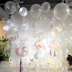 12 inch round transparent latex balloon