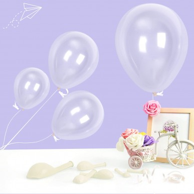 12 inch round transparent latex balloon