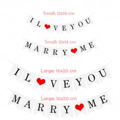 I LOVE YOU / Marry ME Pull flag