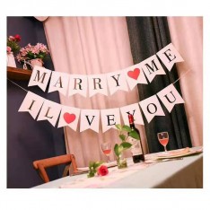 I LOVE YOU / Marry ME Pull flag