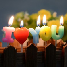 Lovers Birthday Candle  i love you (13.5x9x2cm)