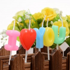 Lovers Birthday Candle  i love you (13.5x9x2cm)