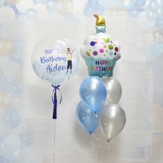 Customise Birthday Crystal Balloon (Colour Print Name Congratulation Image)