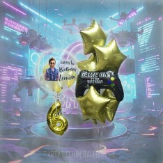 Customise Birthday Crystal Balloon (Colour Print Name Congratulation Image)