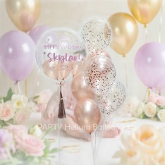 Customise Birthday Crystal Balloon (Colour Print Name Congratulation Image)