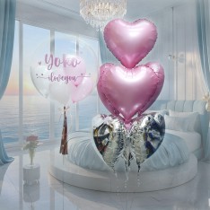 Customise Love-Propose-Anniversary Crystal Balloon (Colour Print Name Message Image)