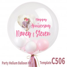 Customise Love-Propose-Anniversary Crystal Balloon (Colour Print Name Message Image)