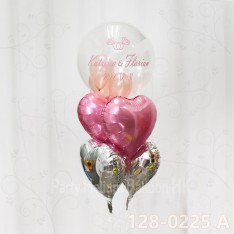 Customise Wedding Crystal Balloon (customise Name & message - sticker single colour)