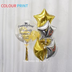Customise Graduation Crystal Balloon (Colour Print Name Message Image)