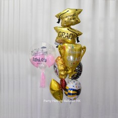 Customise Graduation Crystal Balloon (Colour Print Name Message Image)