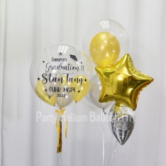 Customise Graduation Crystal Balloon (customise Name & congratulation - sticker single colour)