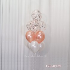 Balloon Bunch confetti + Latex (10pcs filled helium + weight)
