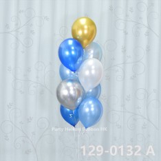 Balloon Bunch metallic colour + latex (9pcs filled helium + weight)