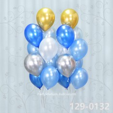 Balloon Bunch metallic colour + latex (9pcs filled helium + weight)