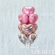 Balloon Bunch heart foil balloon (10pcs filled helium + weight)