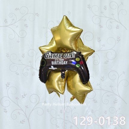 Balloon Bunch birthday + star foil balloon (6pcs filled helium + weight)