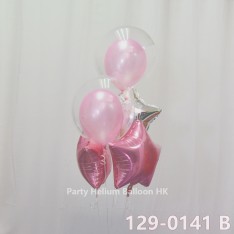 Balloon Bunch Japan crystal balloon + foil balloon (4pcs filled helium + weight)