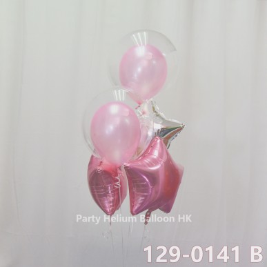 Balloon Bunch Japan crystal balloon + foil balloon (4pcs filled helium + weight)