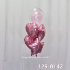 Balloon Bunch Japan crystal balloon + foil balloon (5pcs filled helium + weight)