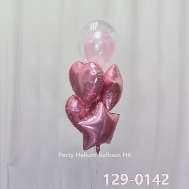 Balloon Bunch Japan crystal balloon + foil balloon (5pcs filled helium + weight)
