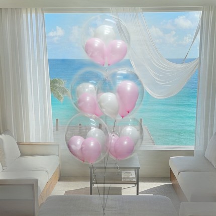 Balloon Bunch Japan crystal balloon (3pcs filled helium + weight)