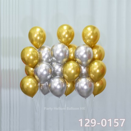 Balloon Bunch metallic latex balloon (7pcs filled helium + weight)