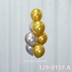 Balloon Bunch metallic latex balloon (7pcs filled helium + weight)