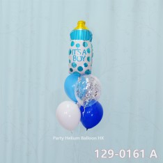 Balloon Bunch babe foot milk bottle + latex balloon (5pcs filled helium + weight)