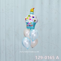 Balloon Bunch birthday balloon + latex balloon (5pcs filled helium + weight)