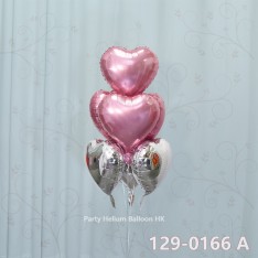 Balloon Bunch heart foil balloon (7pcs filled helium + weight)