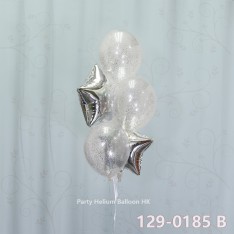 Balloon Bunch glitter balloon + latex balloon (7pcs filled helium + weight)