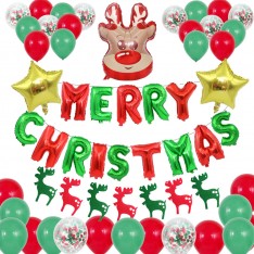 Christmas Elk Theme Balloon Set