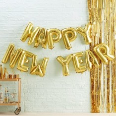 HAPPY NEW YEAR 16 inch letter foil balloon set