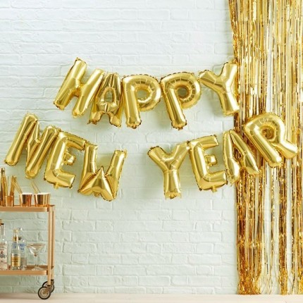 HAPPY NEW YEAR 16 inch letter foil balloon set