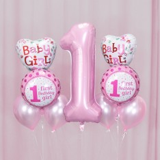 1st birthday Boy & Girl balloon set