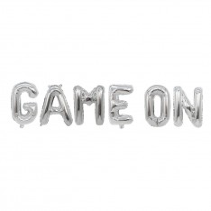 GAME ON 16 inch letter foil balloon set