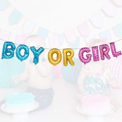 Boy or Girl 16 inch letter foil ballon set