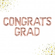 CONGRATS GRAD 16 inch letter foil balloon set
