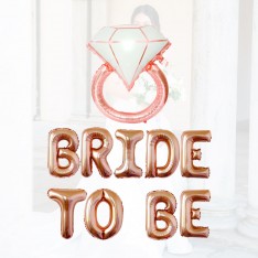 BRIDE TO BE 16 inch letter foil balloon set
