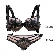 Bachelor Party black silk underwear (1 set)