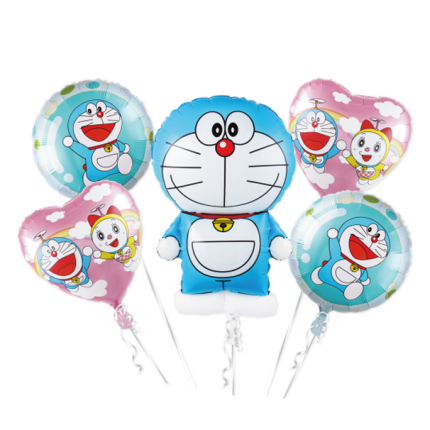 Doraemon foil balloon set (5 pcs)