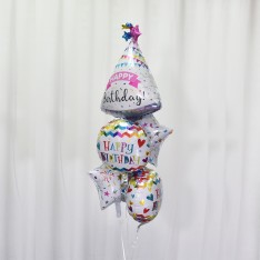 Happy Stars birthday balloon set (5 pcs)